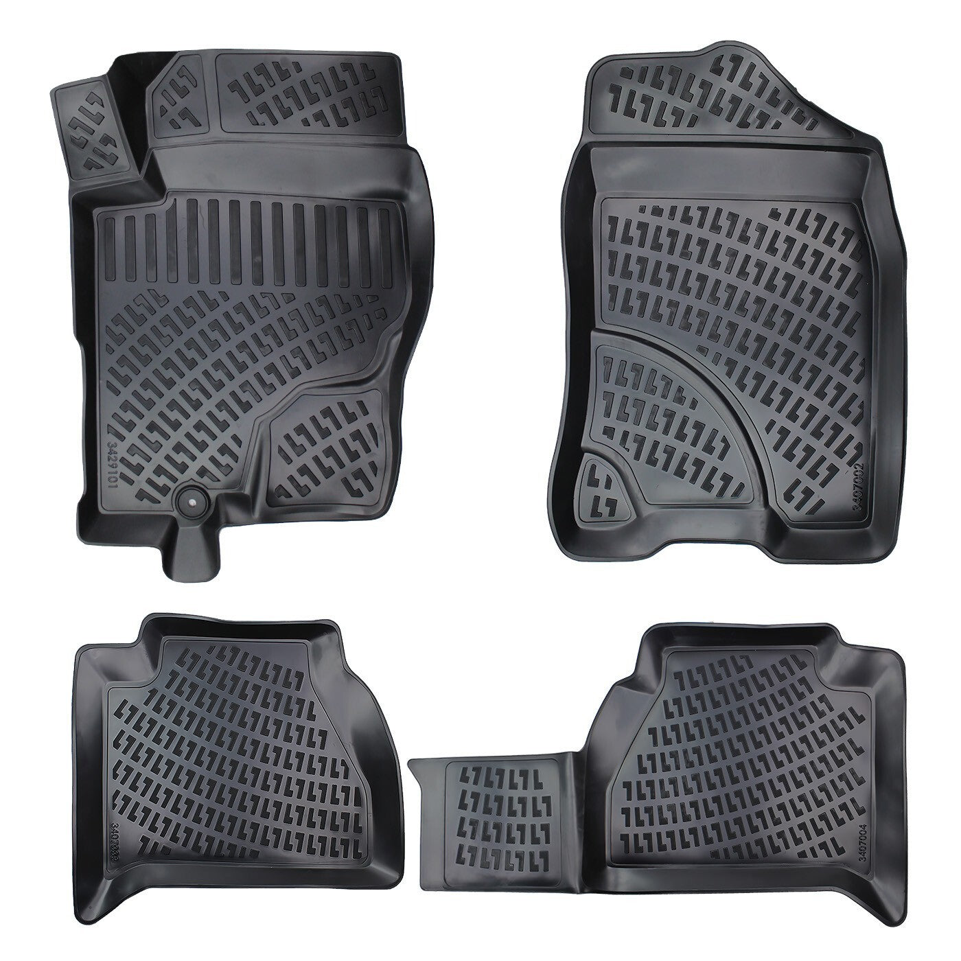 Floor Mats Liners For Nissan Navara 2005-2013 All Weather Heavy Duty 3D Car Rugs