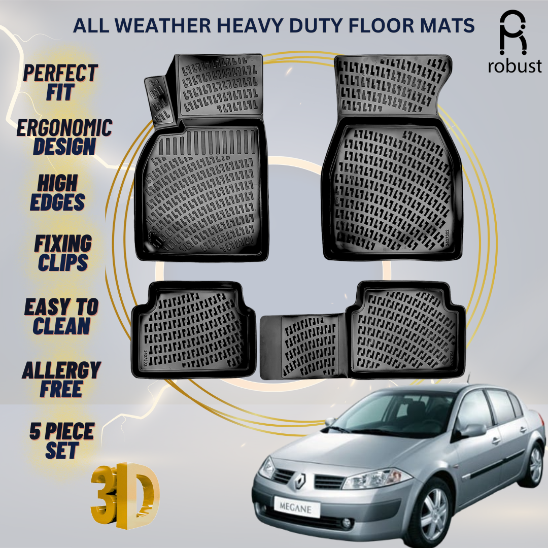 Floor Mats Liners For Renault Megane 2002-2009 All Weather Heavy Duty Car Rugs