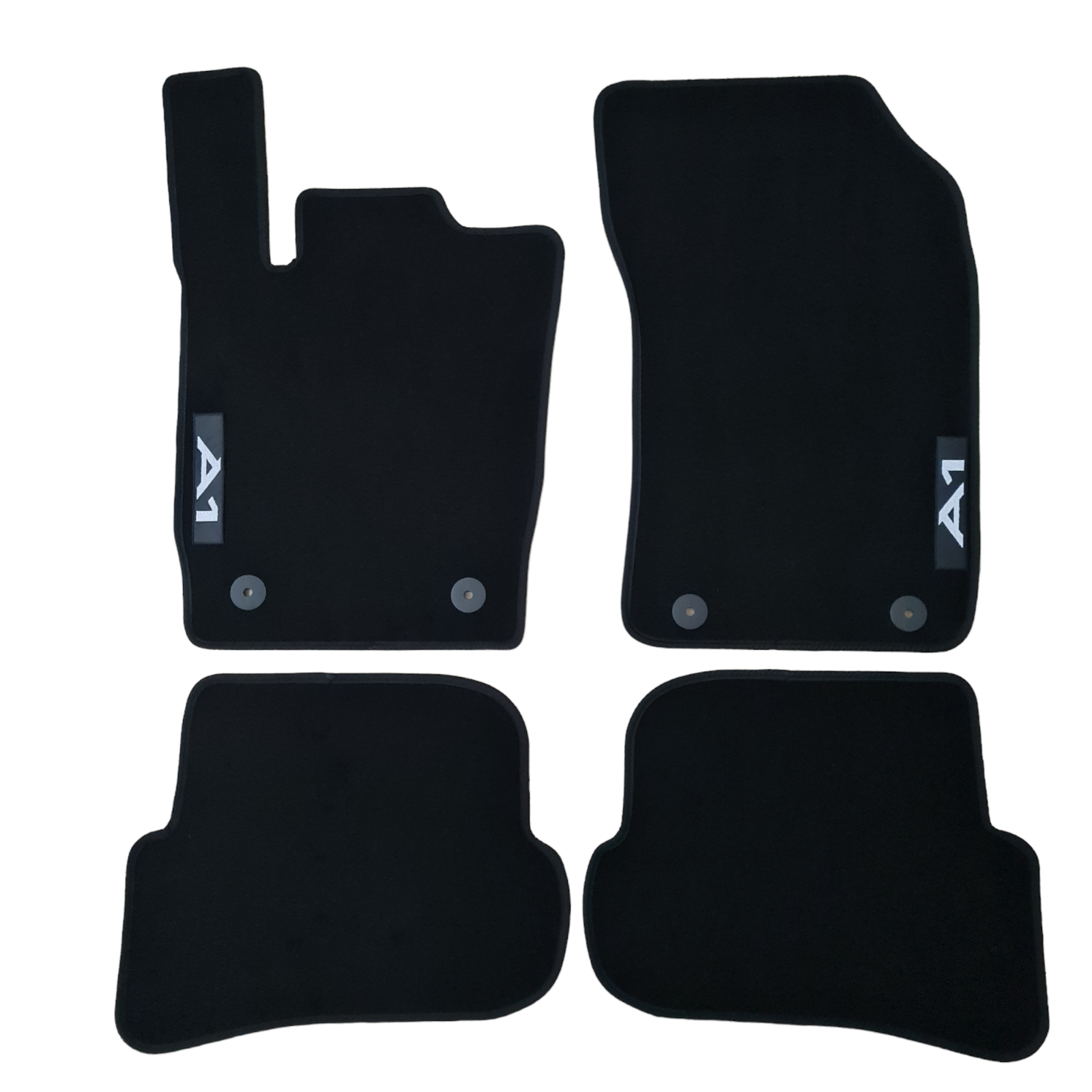 Car Floor Mats For Audi A1 Velour Waterproof Black Carpet Rugs Auto Liners New