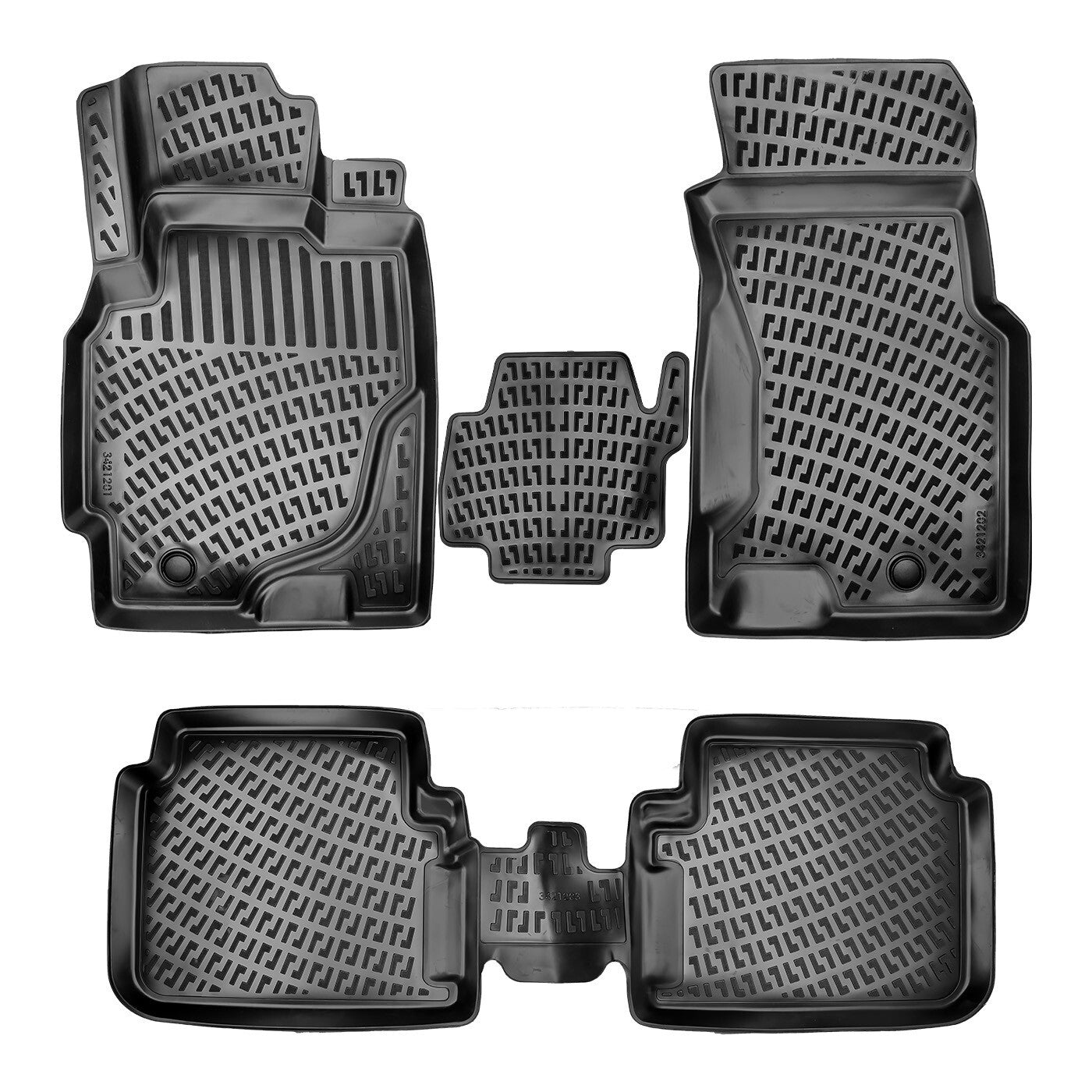 Floor Mats Liners For Honda CR-V 1995-2001 All Weather Heavy Duty 3D Car Rugs