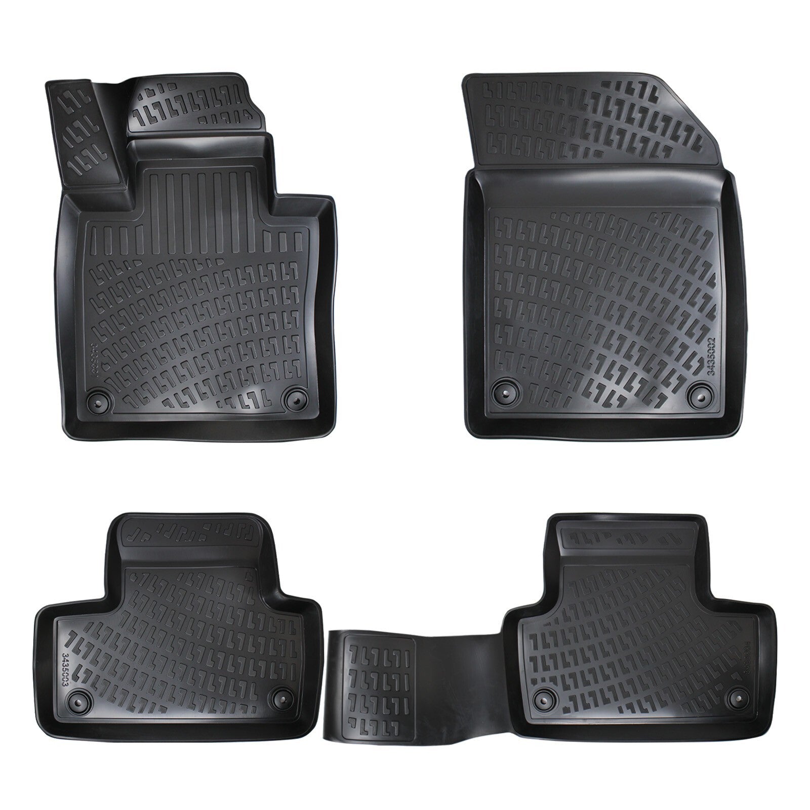 Floor Mats Liners For Volvo XC-60 2017-2025 All Weather Heavy Duty 3D Car Rugs