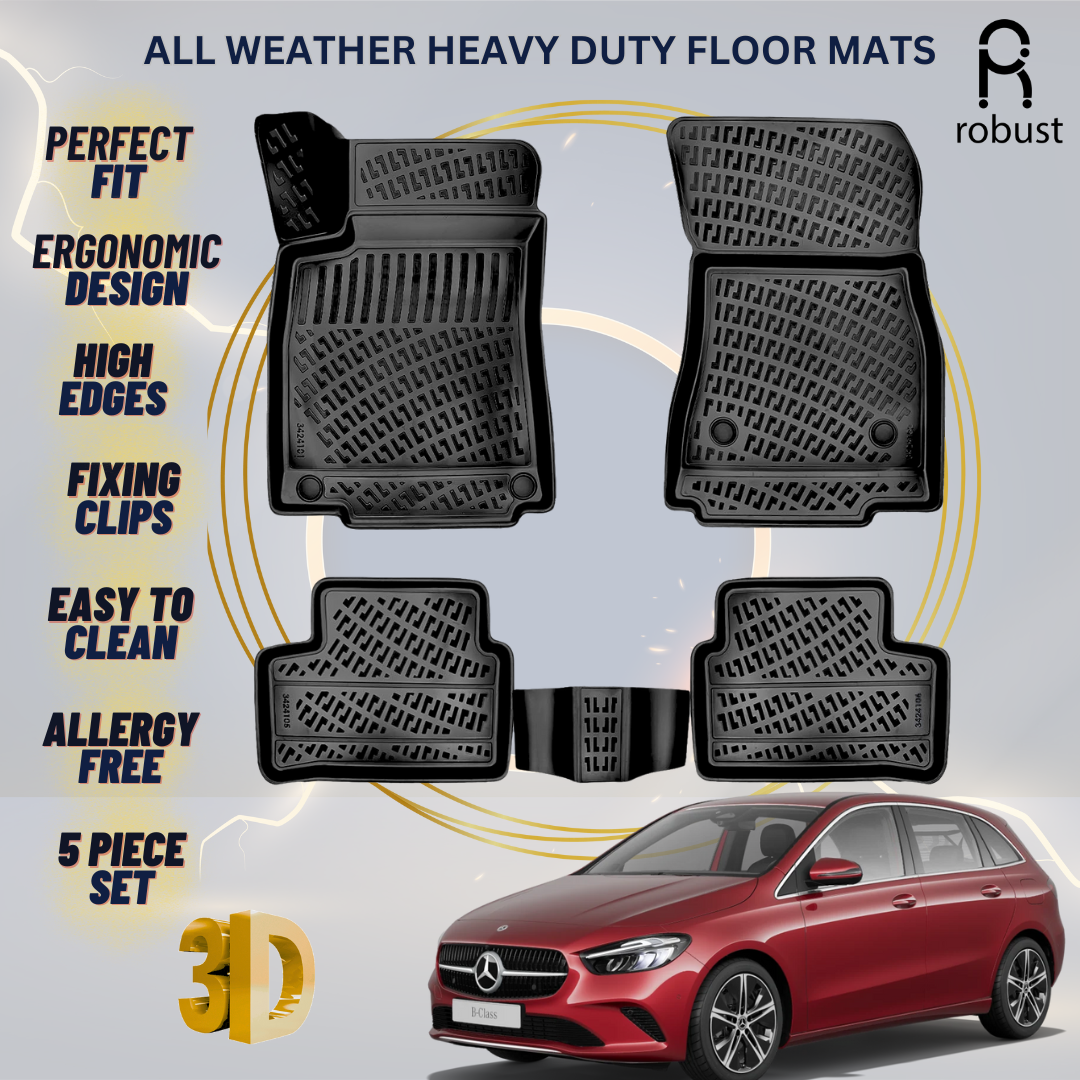 Floor Mats Liners For Mercedes B-Class W247 2019-2024 All Weather Heavy Duty Rug