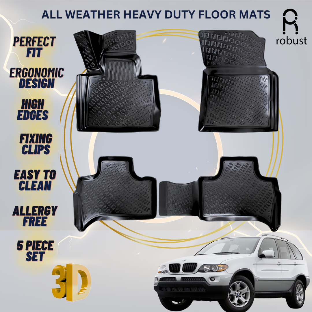 Floor Mats Liners For BMW X5 E53 1999-2006 All Weather Heavy Duty 3D Car Rugs