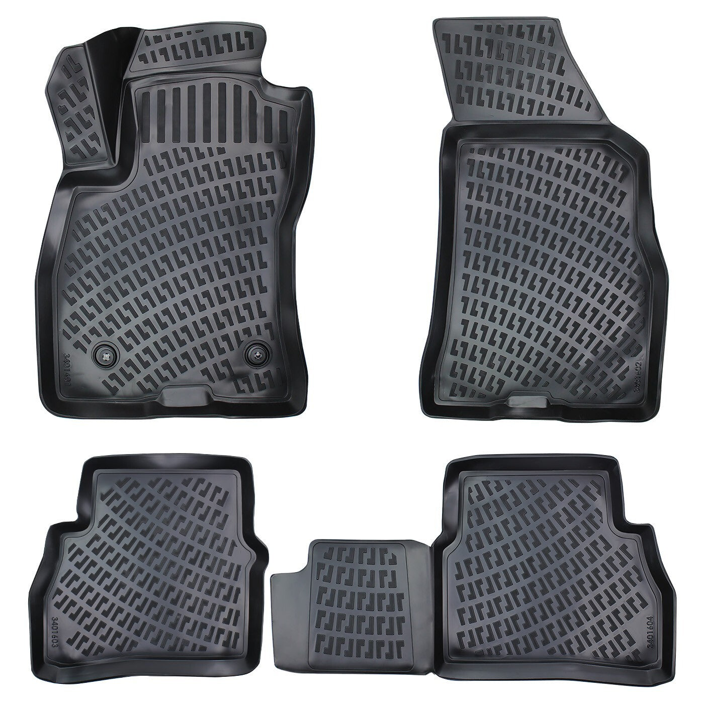 Floor Mats Liners For Fiat Doblo 2010-2022 All Weather Heavy Duty 3D Car Rugs
