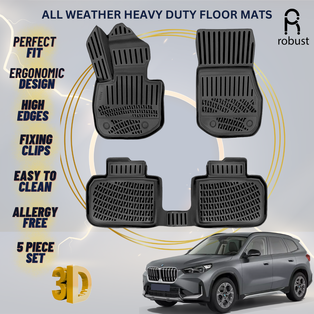 Floor Mats Liners For BMW X1 2022-2025 U11 All Weather Heavy Duty 3D Car Rugs