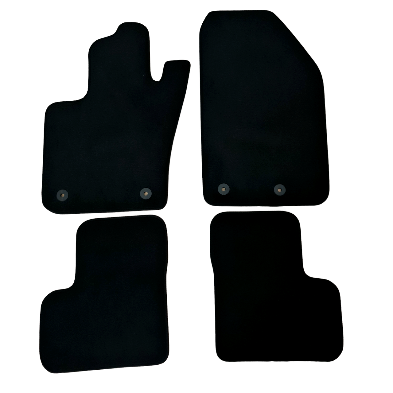 Car Floor Mats For Fiat 500x Velour Waterproof Black Carpet Rugs Auto Liners New
