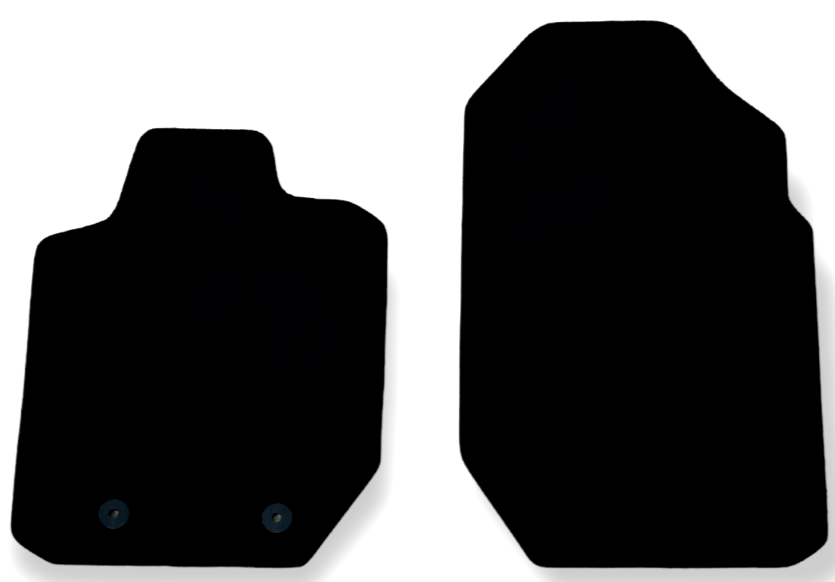 Front Car Floor Mats Velour For Ford Ranger Waterproof Black Carpet Liners 2pcs