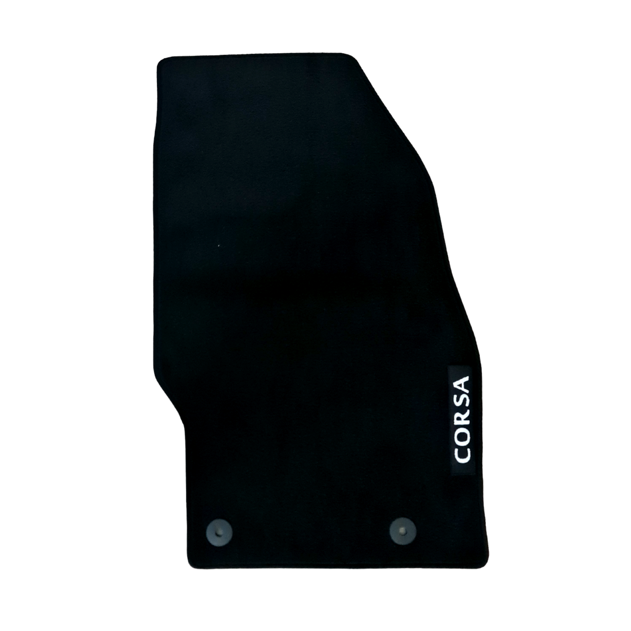 Front Car Floor Mats Velour For Opel Corsa E Waterproof Black Carpet Liners 2pcs