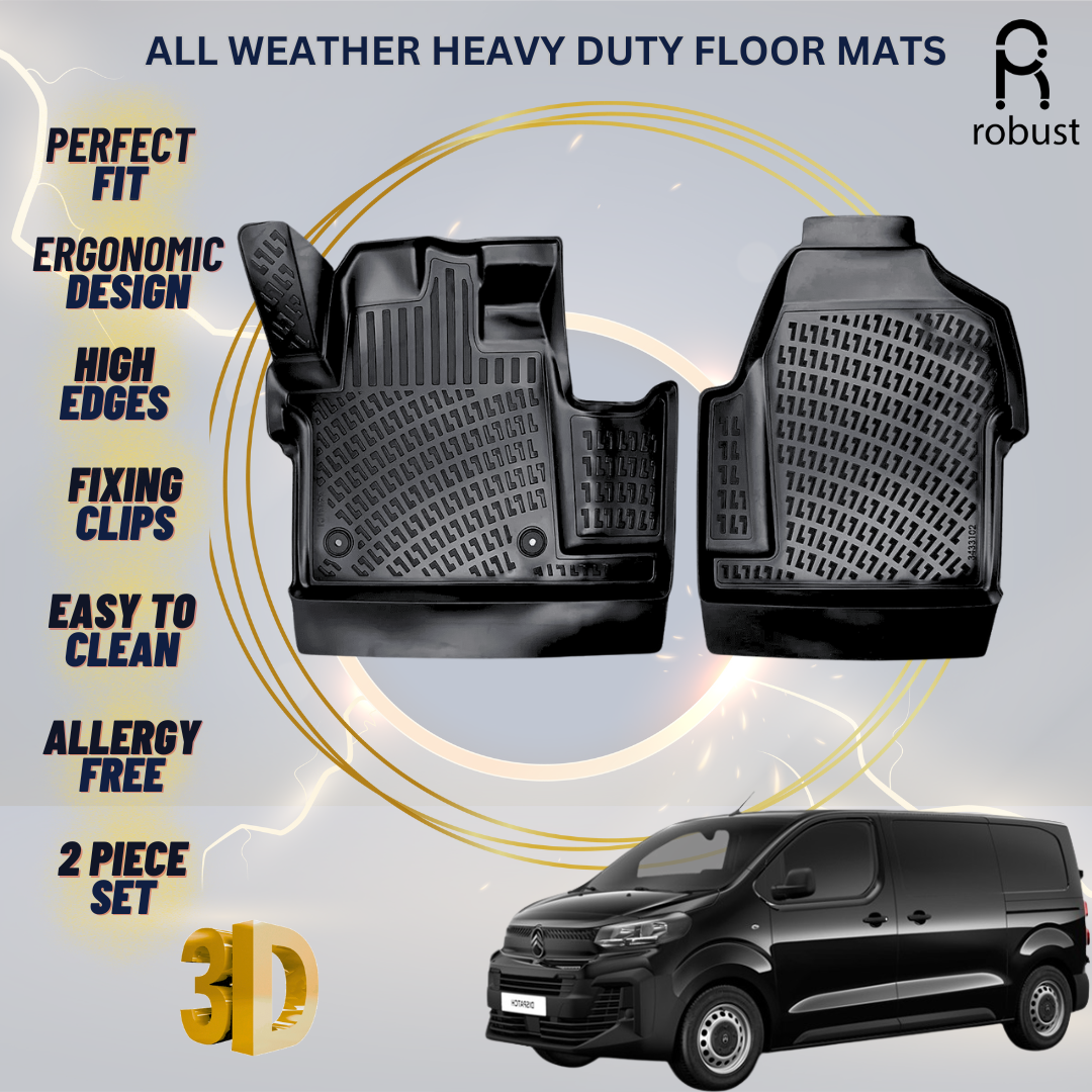 Floor Mats Liners For Citroen Jumpy Dispatch 2024-2026 All Weather Heavy Duty 3d