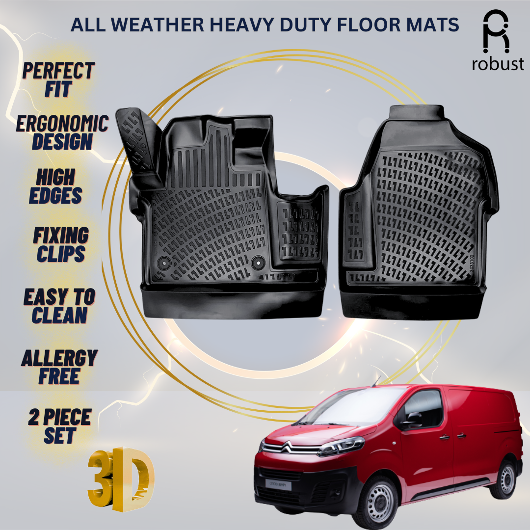 Floor Mats Liners For Citroen Jumpy Dispatch 2016-2023 All Weather Heavy Duty 3d