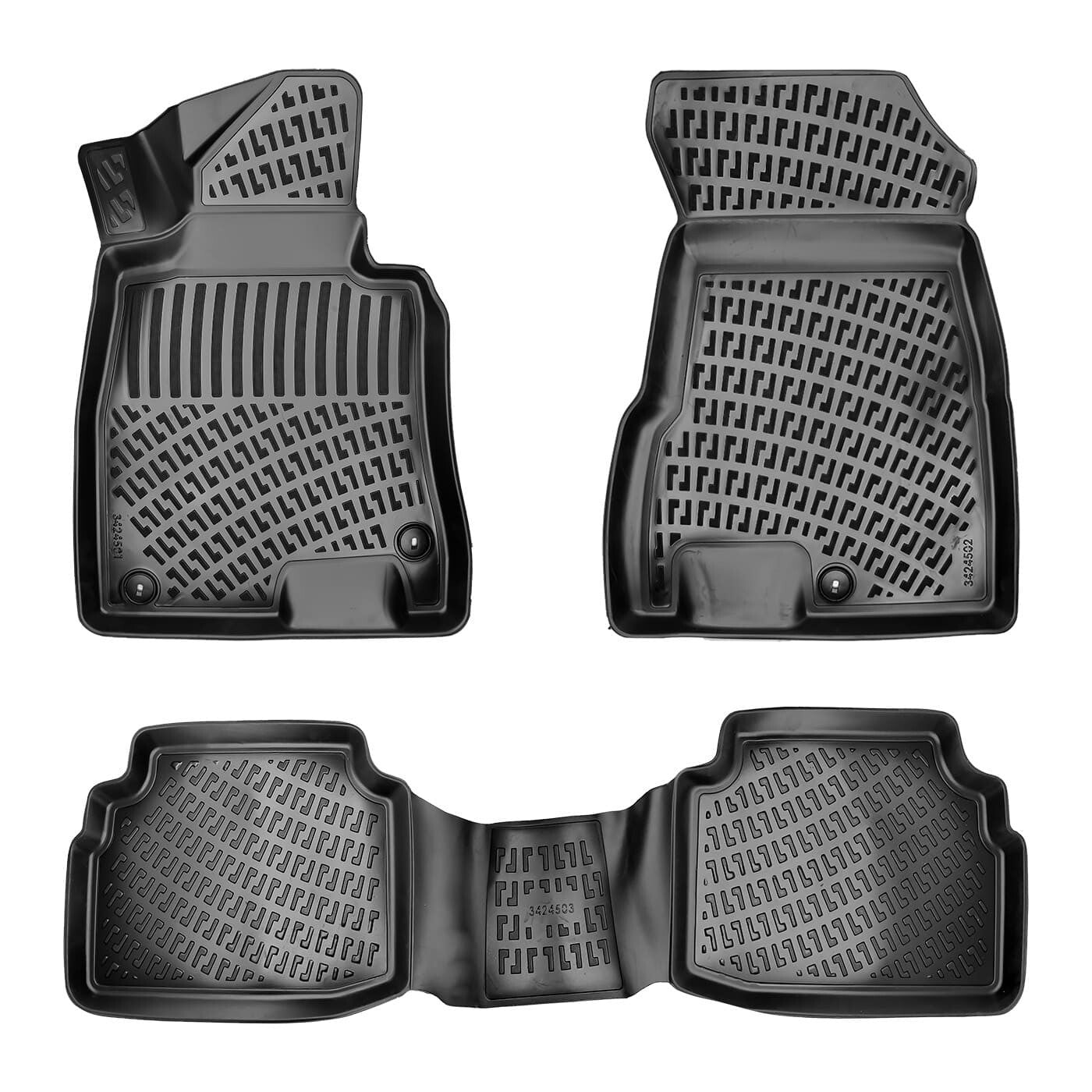 Car Floor Mats Liners For Hyundai Sonata 2020-2025 All Season Heavy Duty 3D Rugs