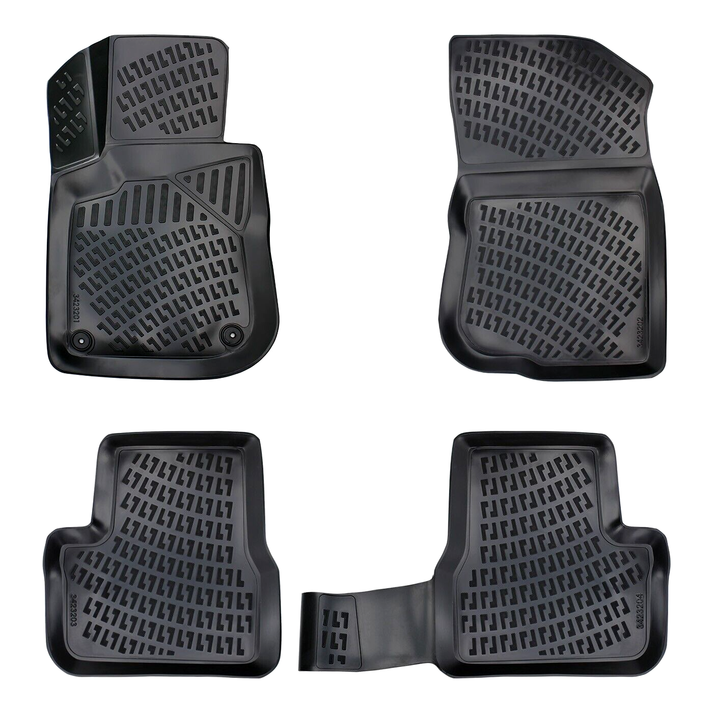 Car Floor Mats Liners For Peugeot 208 2012-2019 All Season Heavy Duty Auto Rugs