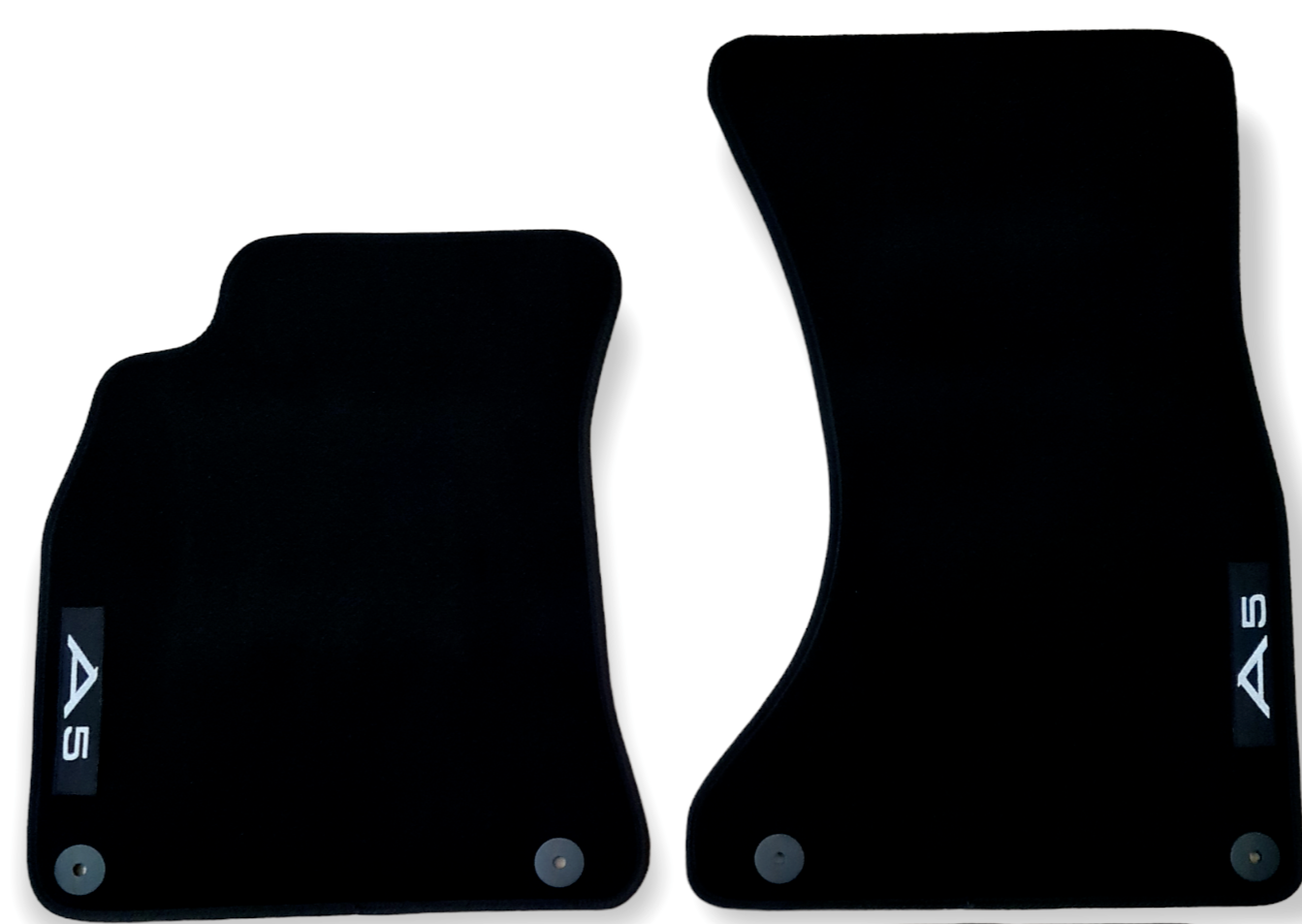 Front Car Floor Mats Velour For Audi A5 Waterproof Black Carpet Liners 2pcs New