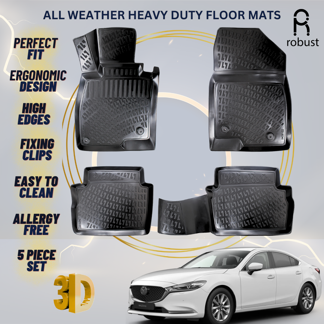 Floor Mats Liners For Mazda 6 2012-2022 Mk3 All Weather Heavy Duty 3D Car Rugs