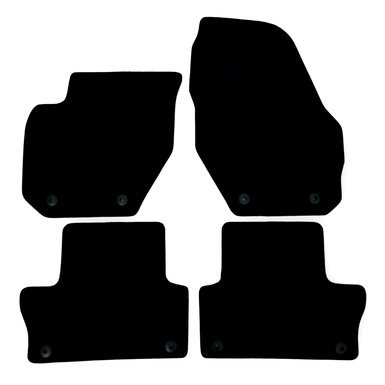 Car Floor Mats For Volvo XC 60 Velour Waterproof Black Carpet Rugs Auto Liners