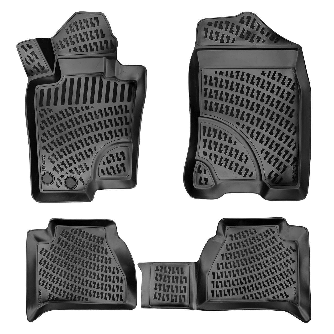 Car Floor Mats Liners For Nissan Navara 2014-2019 All Season Heavy Duty 3D Rugs