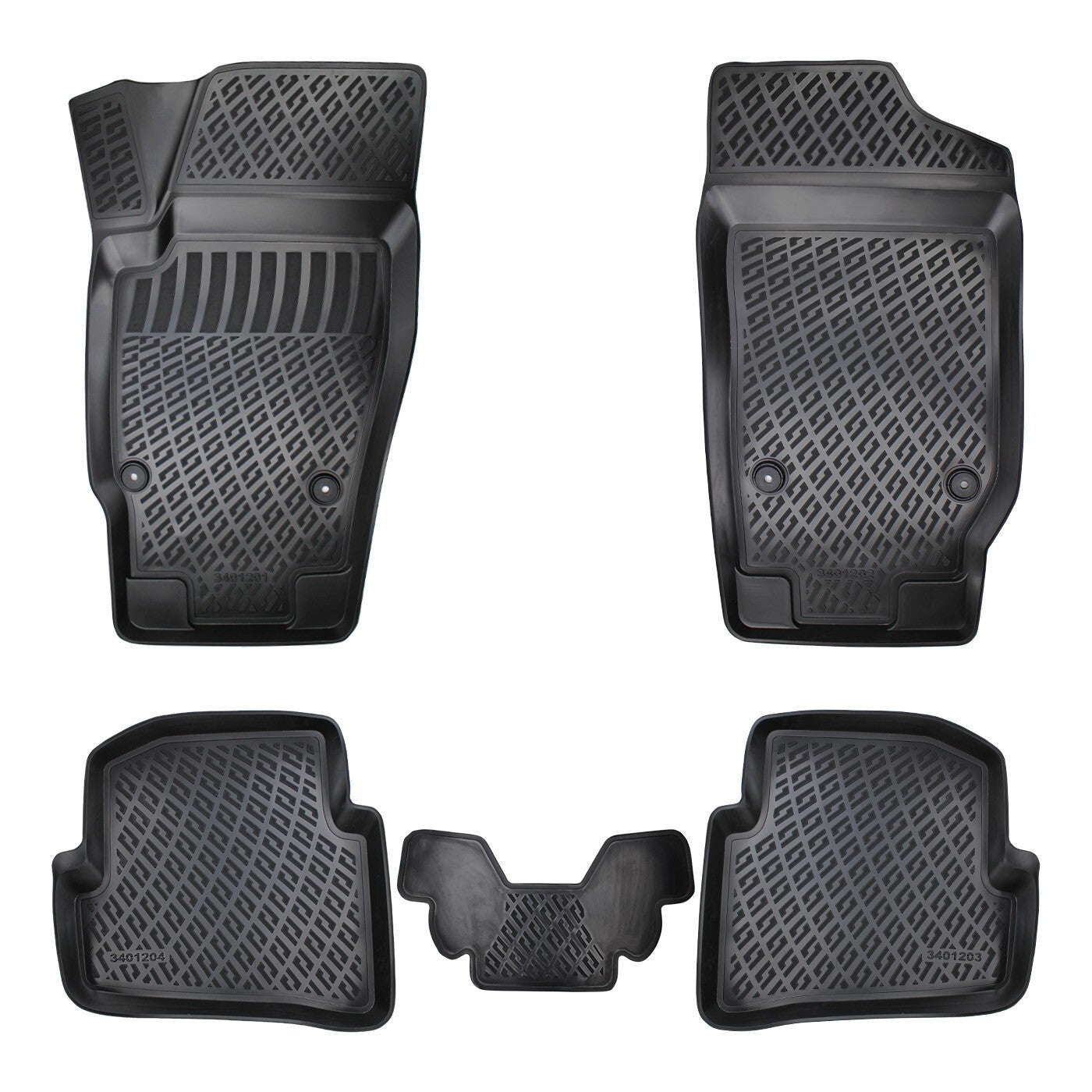 Car Floor Mats Liners For Skoda Fabia 1999-2007 All Season Heavy Duty Auto Rugs