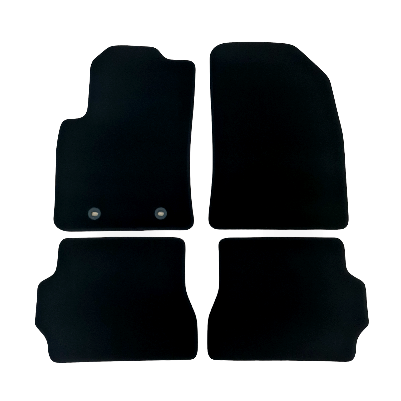 Car Floor Mats Velour For Ford Fiesta Waterproof Black Carpet Rugs Auto Liners