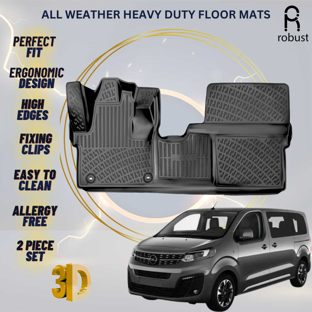 Floor Mats Liners For Opel Zafira Life 2019-2023 All Weather Heavy Duty Car Rugs