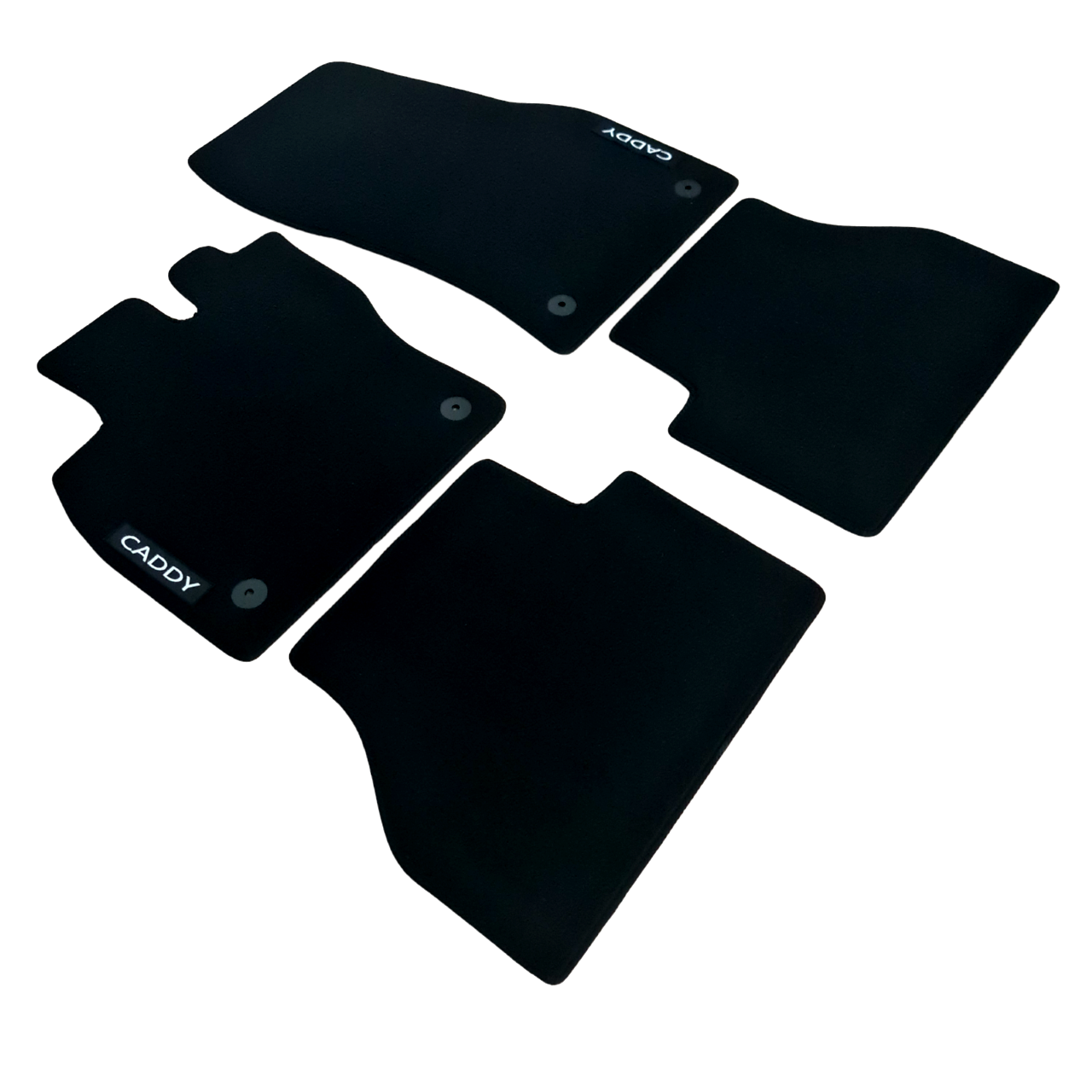 Car Floor Mats For VW Caddy Velour Waterproof Black Carpet Rugs Auto Liners New