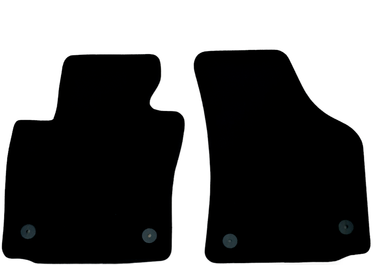 Front Car Floor Mats Velour For Seat Leon MK2 Waterproof Carpet Auto Liners 2pcs