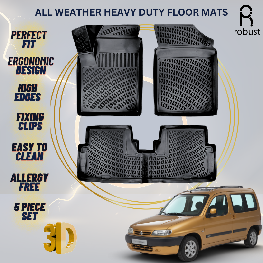 Floor Mats Liners For Citroen Berlingo 1996-2002 All Weather Heavy Duty Car Rugs