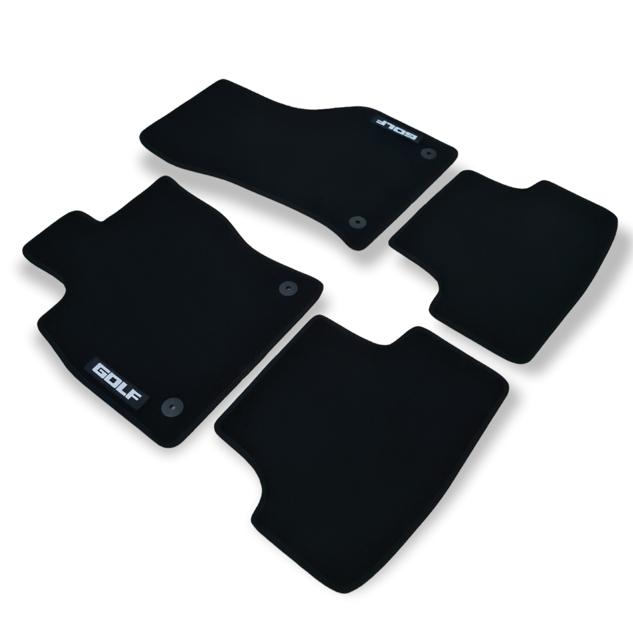 Velour Car Floor Mats For VW Golf Mk7 Waterproof Black Carpet Rugs Auto Liners