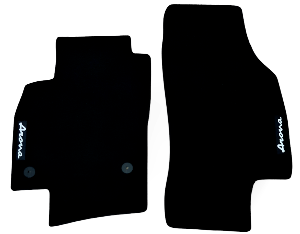 Front Car Floor Mats For Seat Arona Velour Waterproof Black Rugs Carpet Liners 2