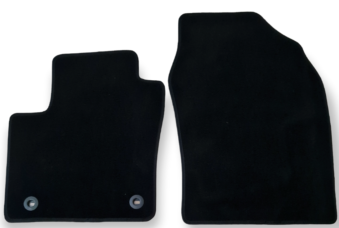Front Car Floor Mats Velour For Toyota C-HR Waterproof Black Carpet Liners 2pcs