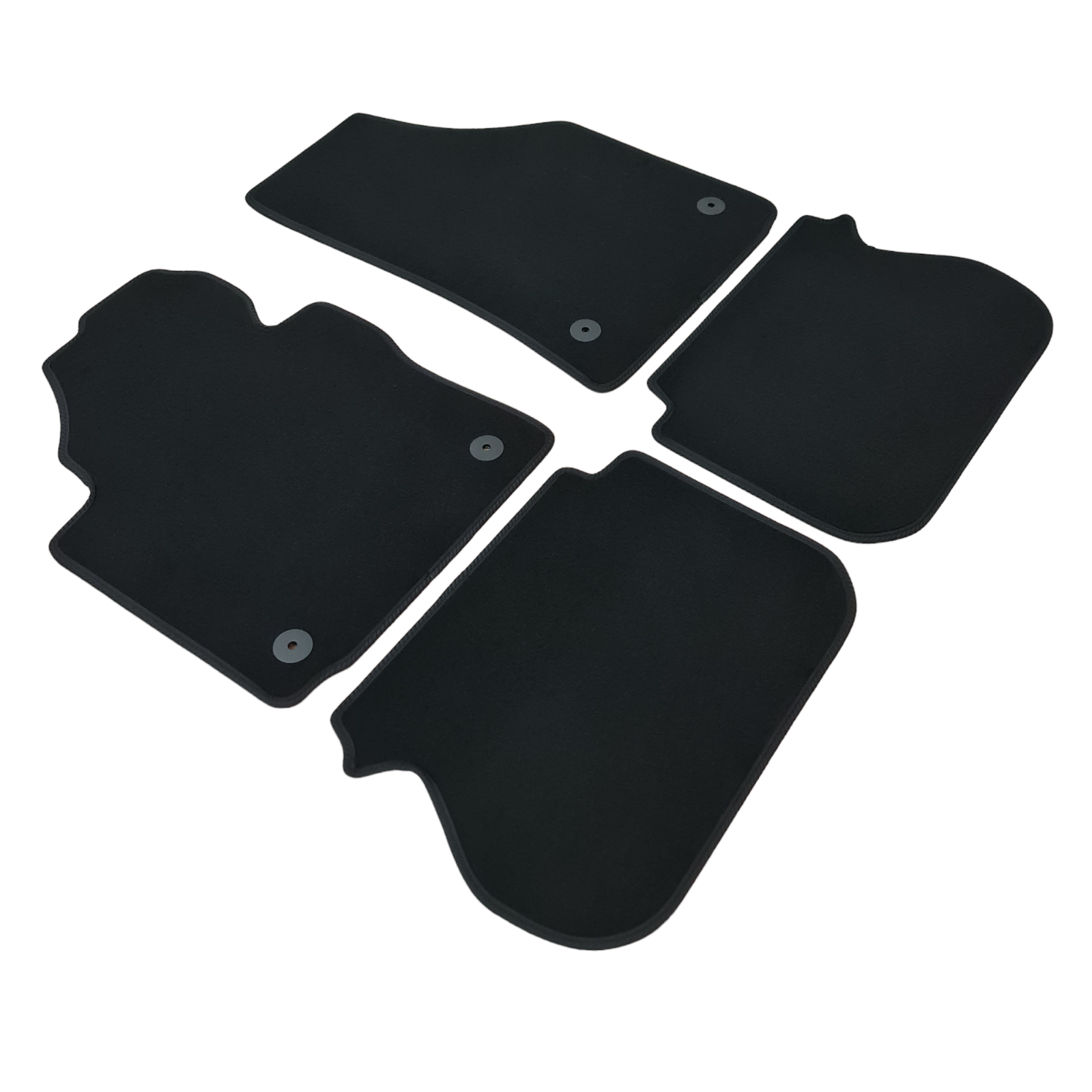 Car Floor Mats For VW Caddy Velour Auto Liners Waterproof Black Carpet Rugs New