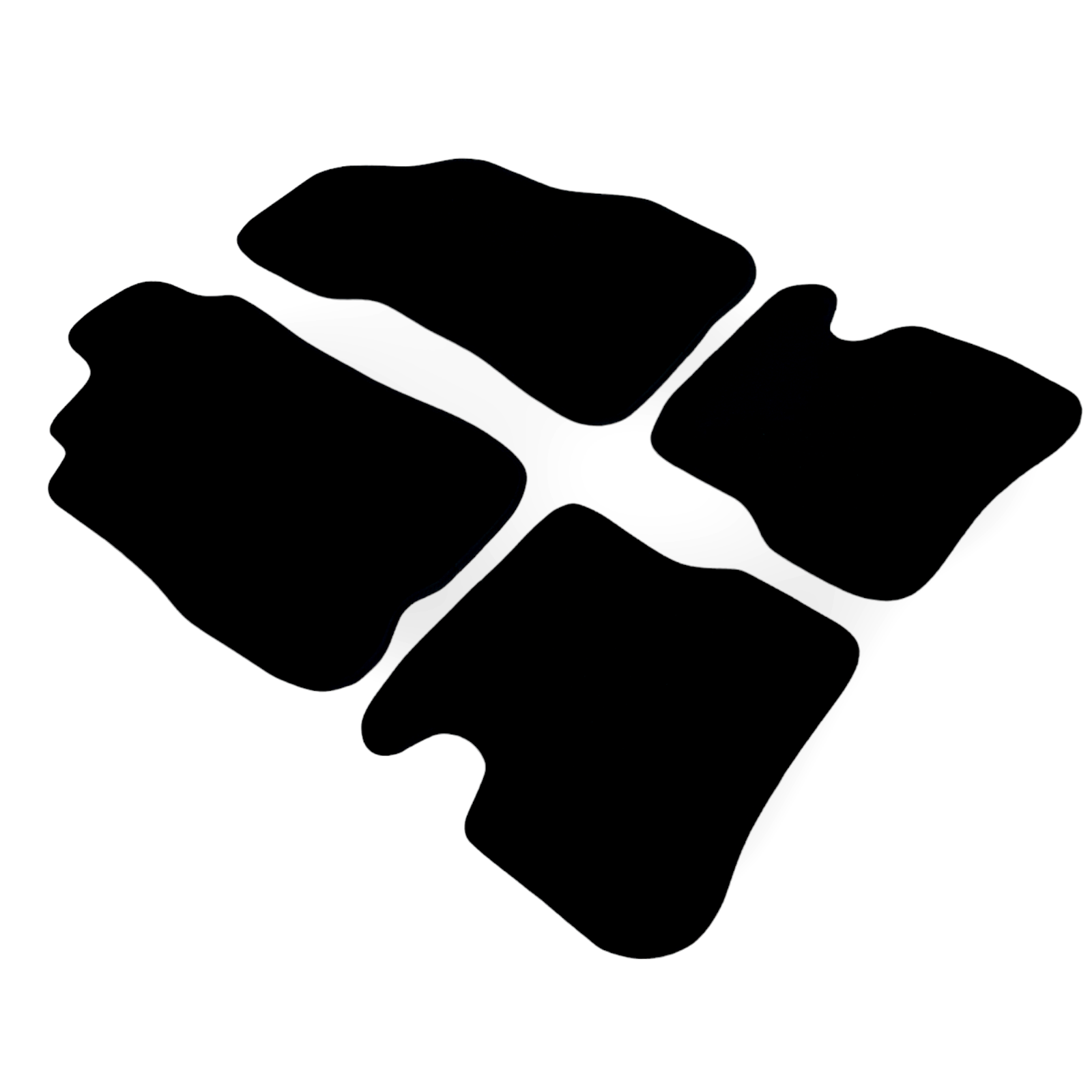 Car Floor Mats Velour For Hyundai Accent Waterproof Black Carpet Auto Liners New