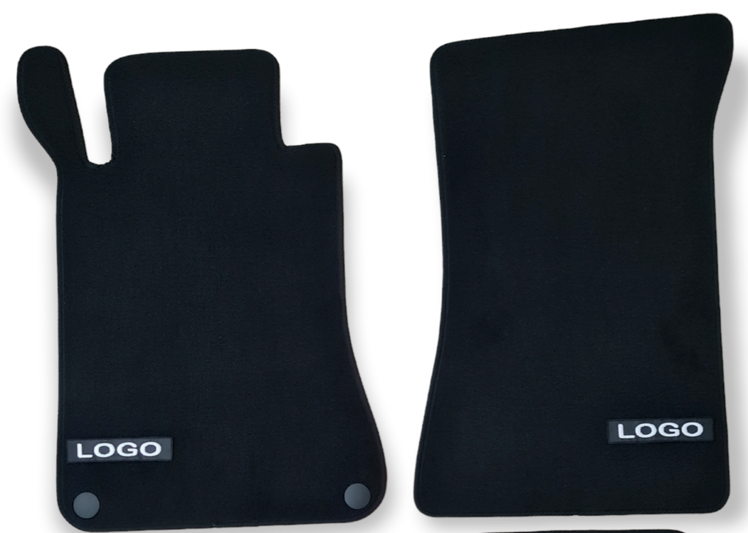 Car Floor Mats Velour For Mercedes C-Class AMG W203 Waterproof Liners 2pcs Front