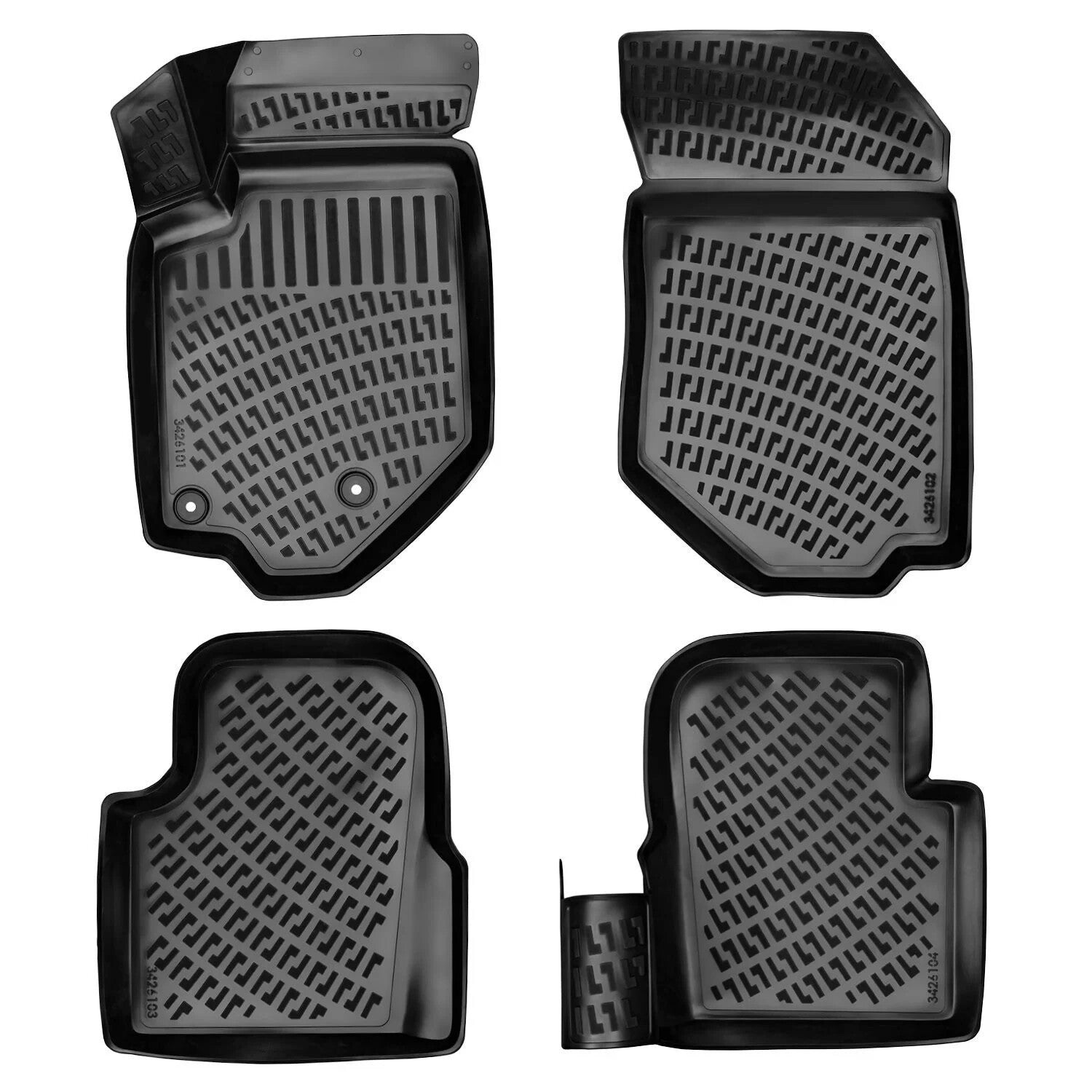 Car Floor Mats Liners For Citroen DS3 Crossback 2018-2022 All Season Heavy Duty
