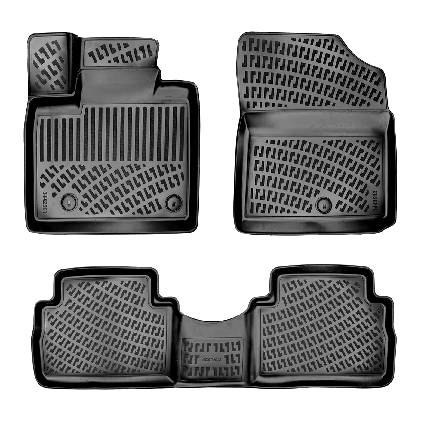 Car Floor Mats Liners For Hyundai Santa Fe 2019-2023 All Season Heavy Duty Rugs