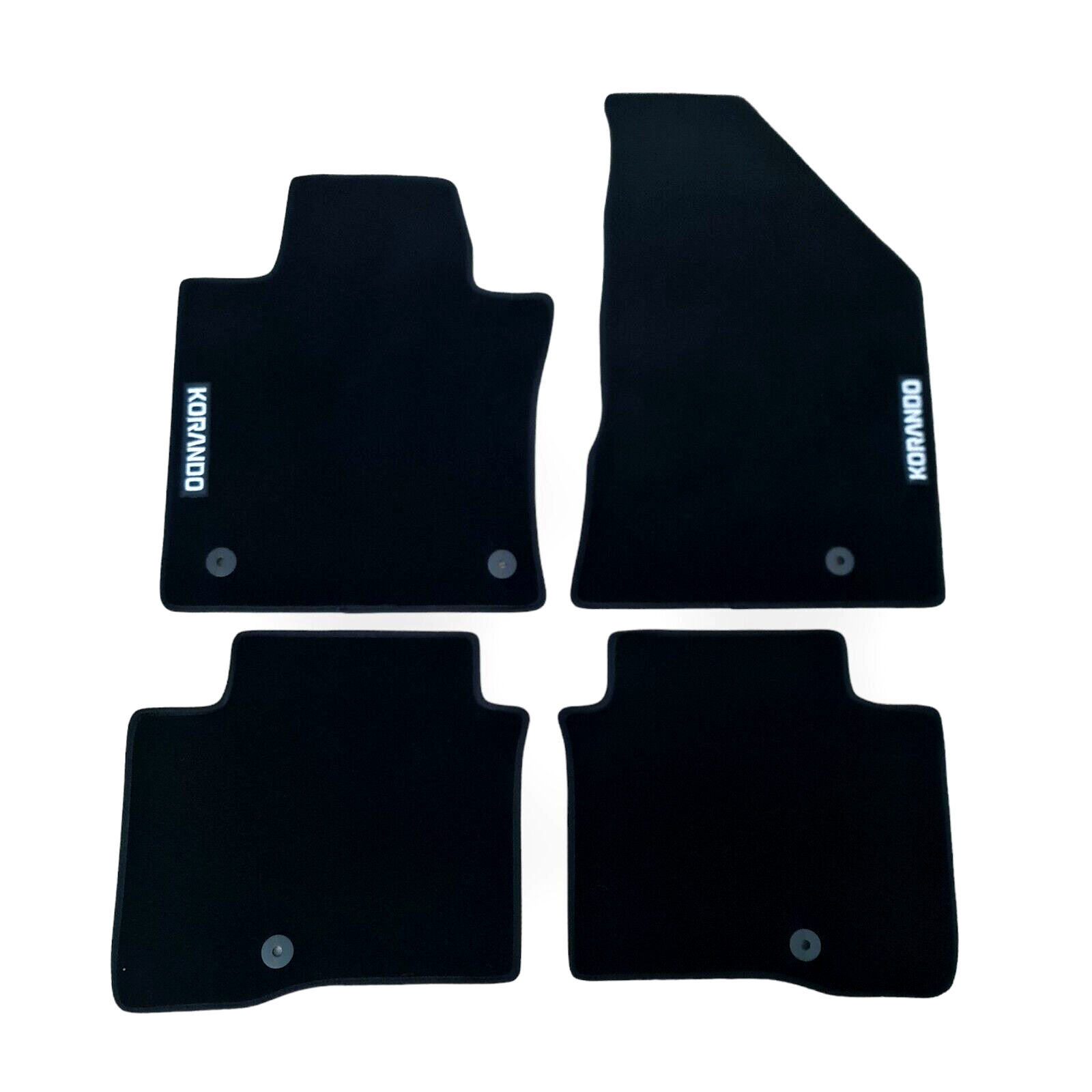 Car Floor Mats Velour For SsangYong Korando Waterproof Black Carpet Liners New