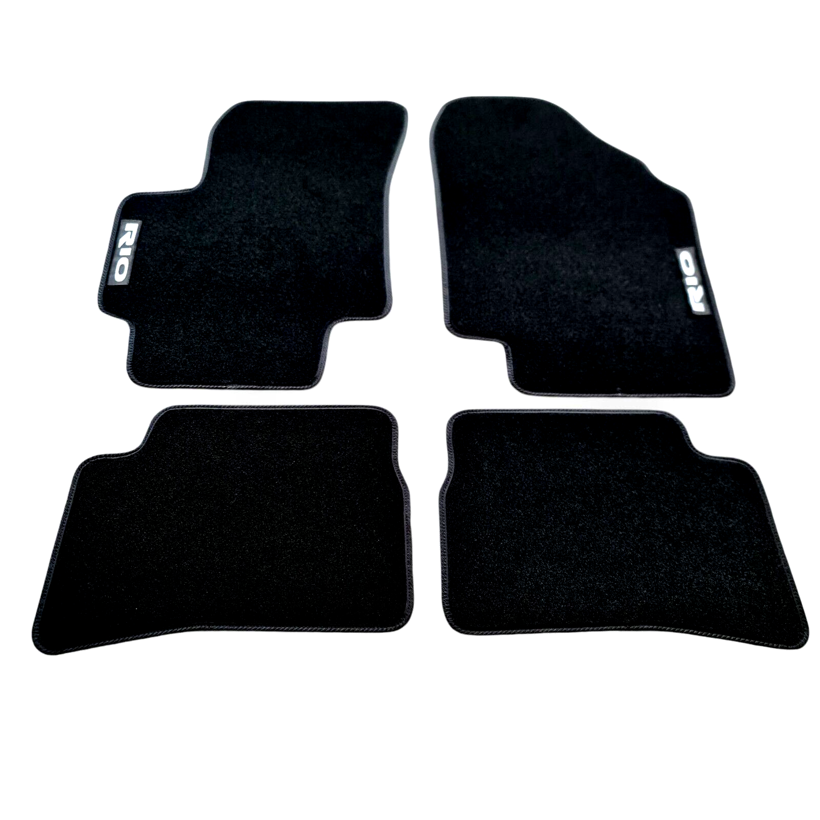 Car Floor Mats Velour For Kia Rio Waterproof Black Carpet Auto Liners New Rugs