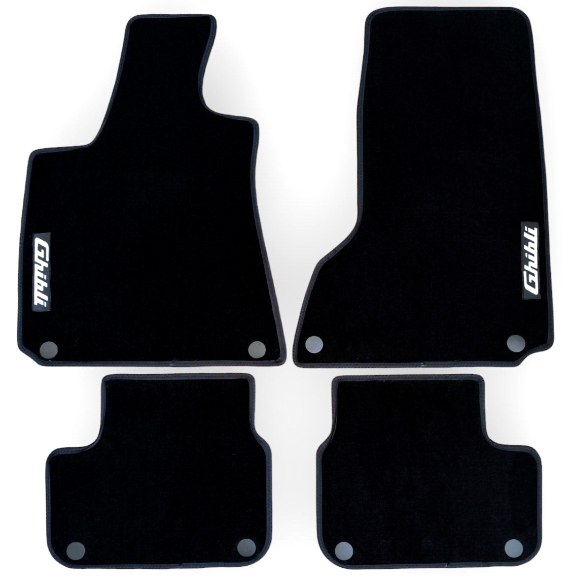 Car Floor Mats Velour For Maserati Ghibli M157 Waterproof Black Carpet Liners