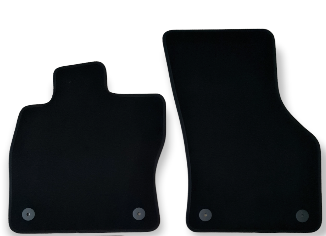 Front Car Floor Mats Velour For Audi A3 Waterproof Black Carpet Auto Liners New