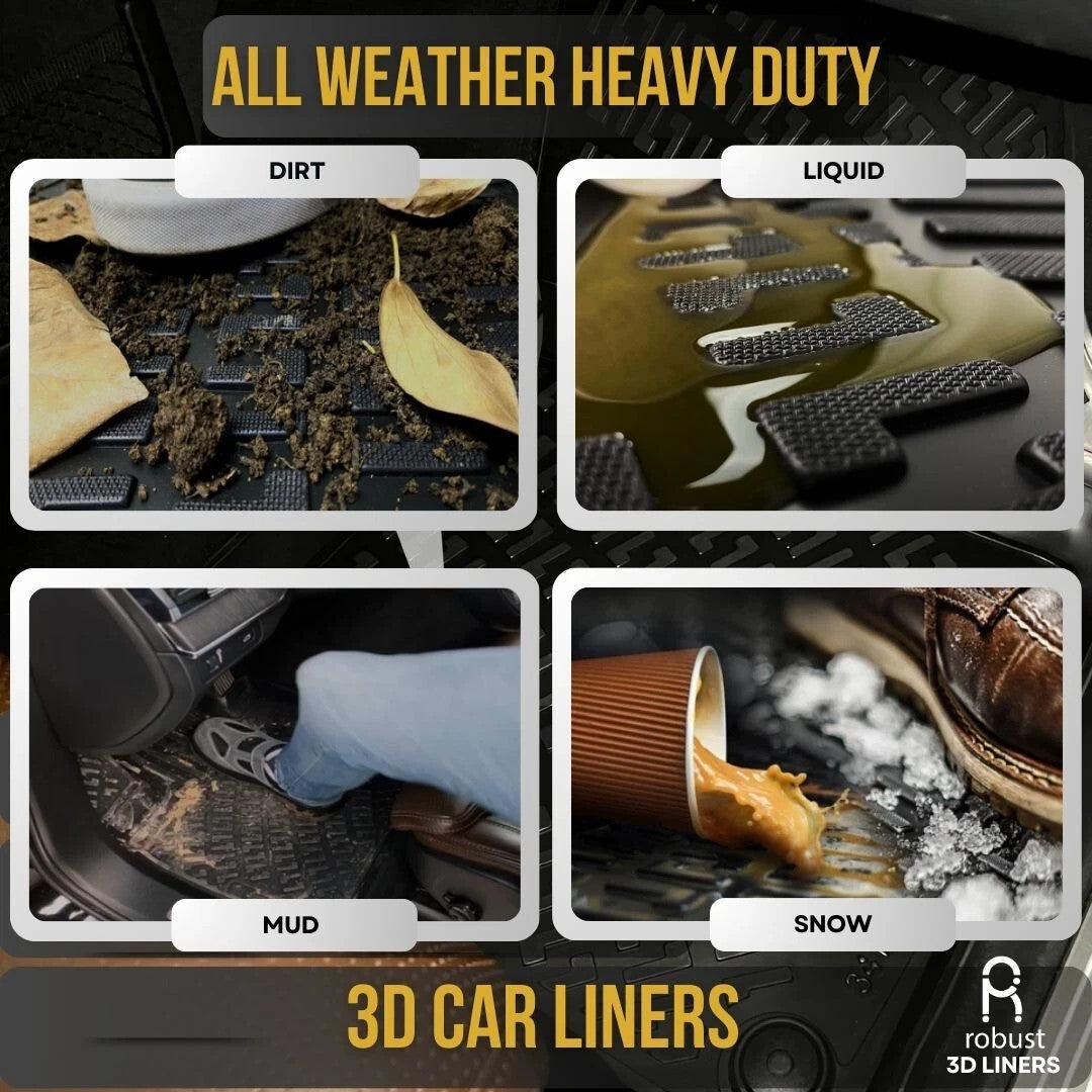 Car Floor Mats Liners For Peugeot Traveller 2024-2026 All Season Heavy Duty Rugs