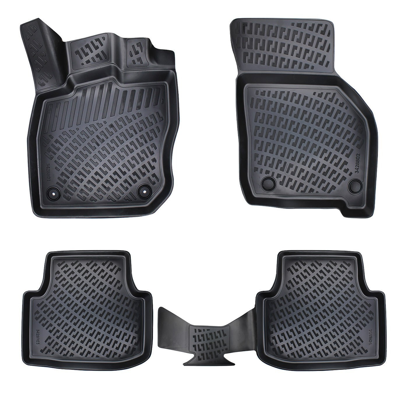 Car Floor Mats Liners For AT Cupra Leon 2020-2025 All Season Heavy Duty 3D Rugs