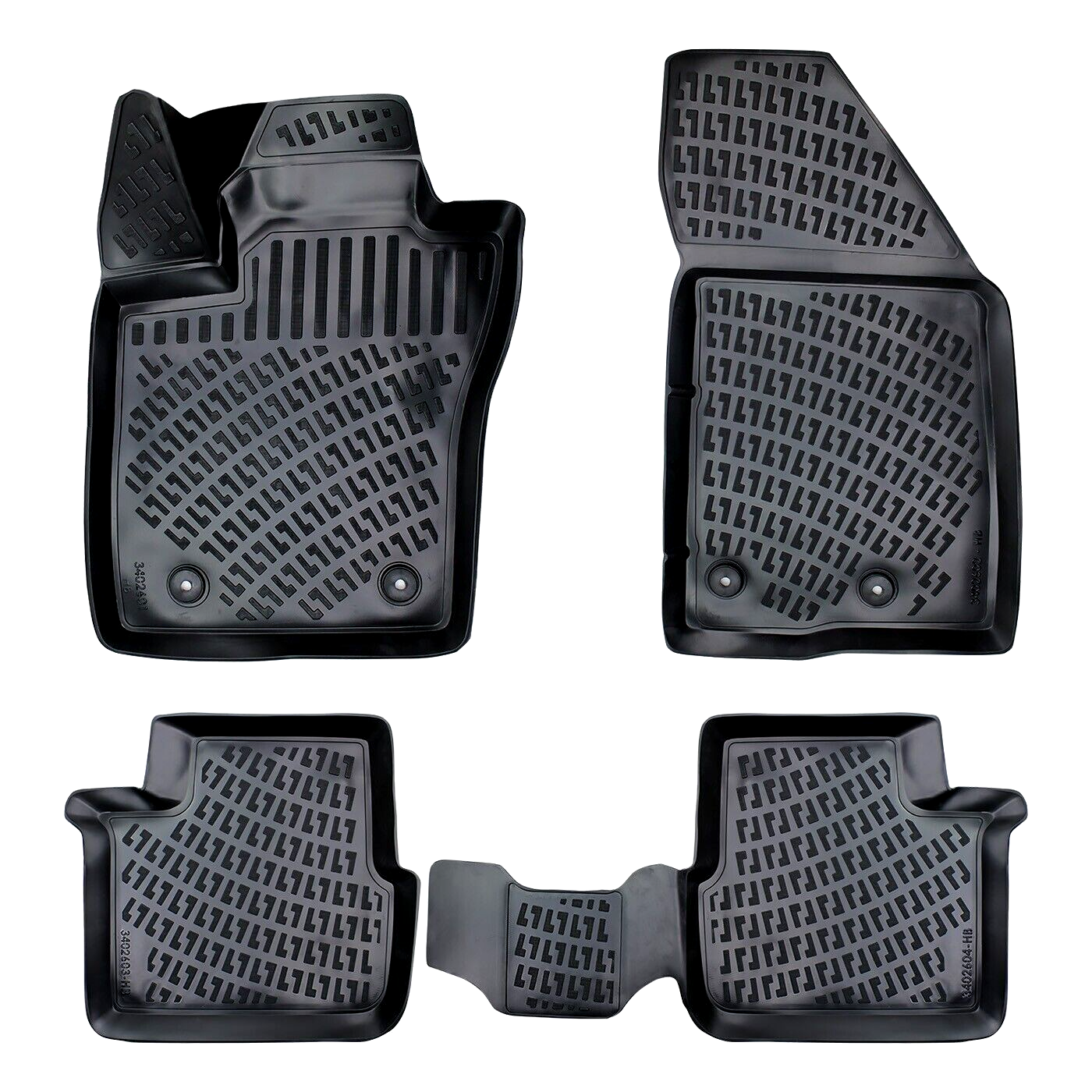 Car Floor Mats Liners For Fiat Tipo 2015-2024 All Season Heavy Duty 3D Auto Rugs