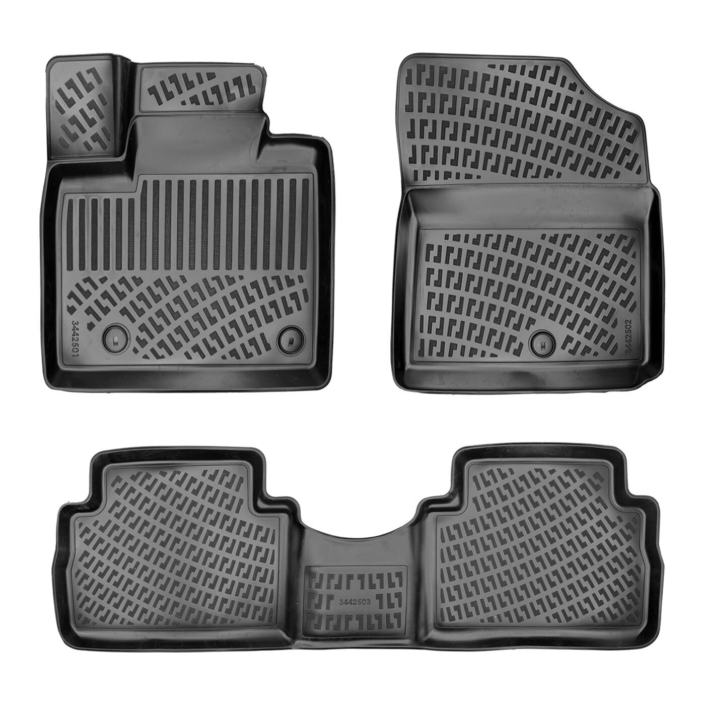 Car Floor Mats Liners For Hyundai Santa Fe 2012-2018 All Season Heavy Duty Rugs