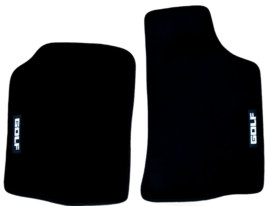 Front Car Floor Mats Velour For VW Golf Mk1 Waterproof Carpet Auto Liners 2pcs