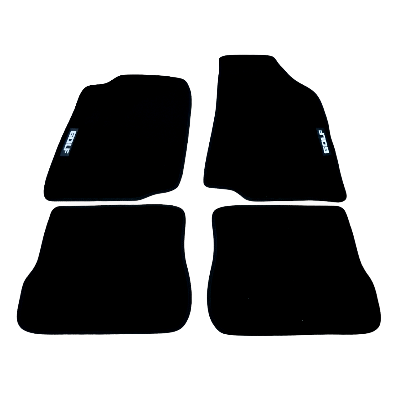 Car Floor Mats For VW Golf Mk2 Velour Waterproof Black Carpet Rugs Auto Liners