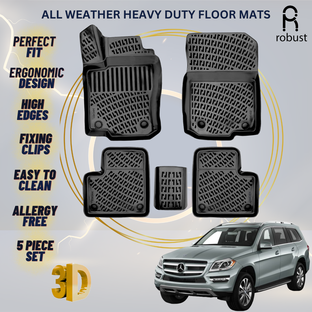 Floor Mats Liners For Mercedes GL X166 2012-2016 All Weather Heavy Duty Car Rugs