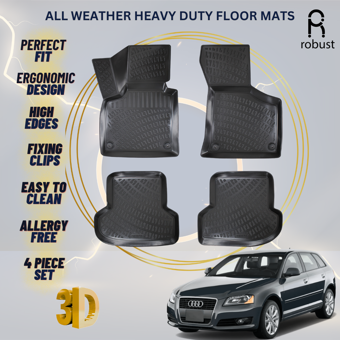 Floor Mats Liners For Audi A3 2003-2013 All Weather Heavy Duty 3D Car Rugs New