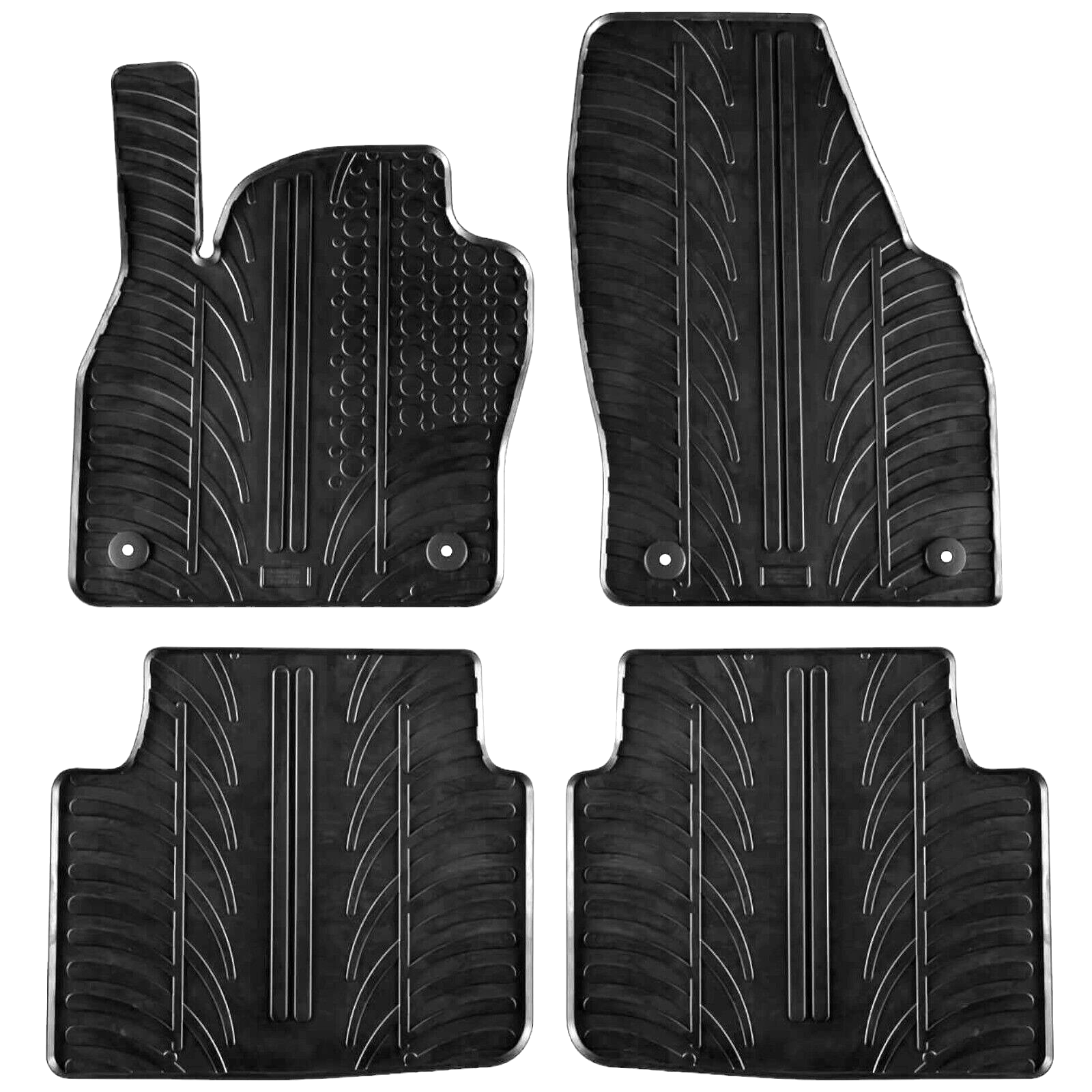For Skoda Kamiq 2019-2024 Car Floor Mats Rubber All Weather Heavy Duty Liners