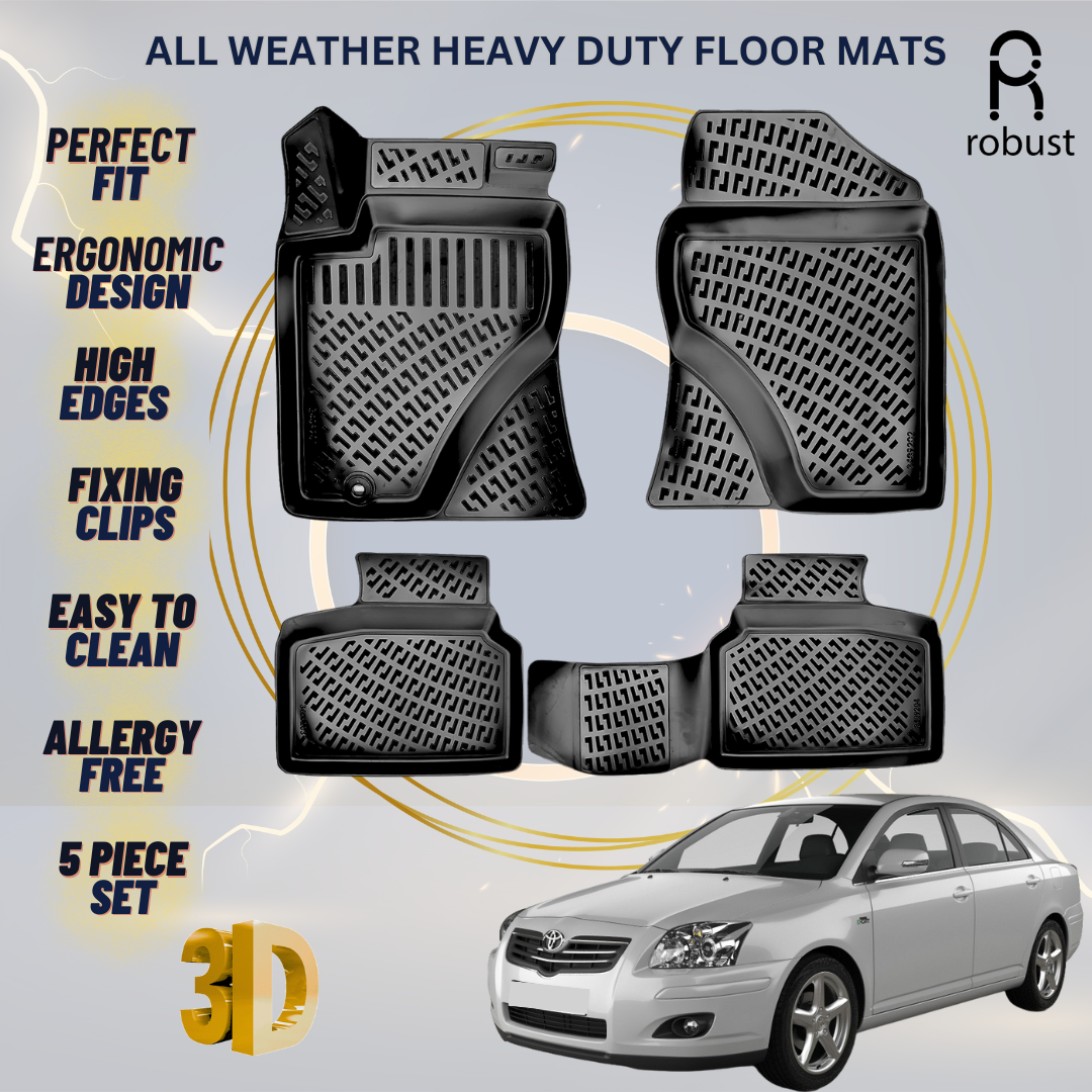 Floor Mats Liners For Toyota Avensis 2003-2009 All Weather Heavy Duty Car Rugs
