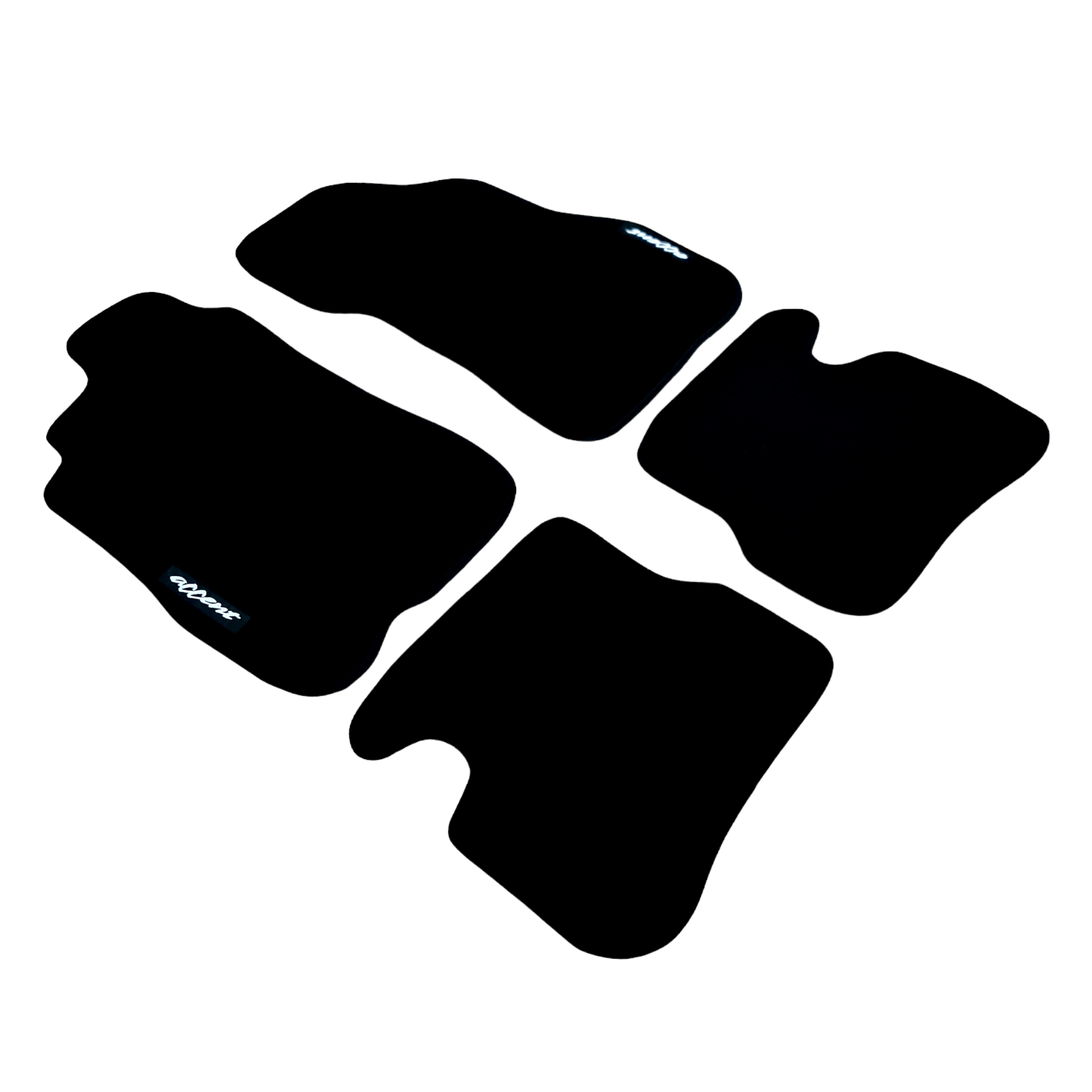 Car Floor Mats For Hyundai Accent Velour Waterproof Black Carpet Auto Liners New