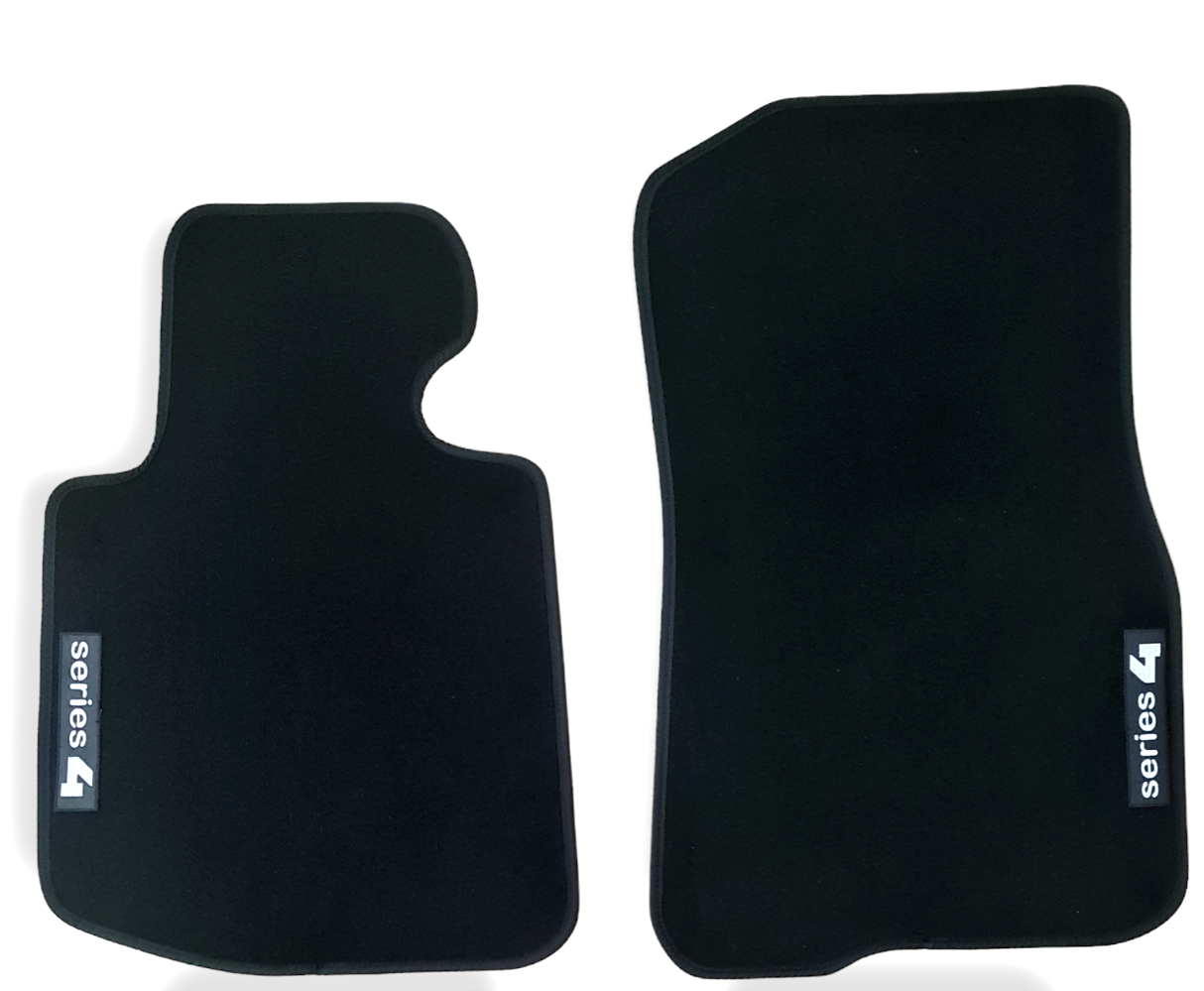 Front Car Floor Mats Velour For BMW 4 F36 Black Waterproof Carpet Liners New 2pc